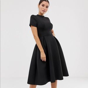 ASOS DESIGN T-shirt open back prom midi dress